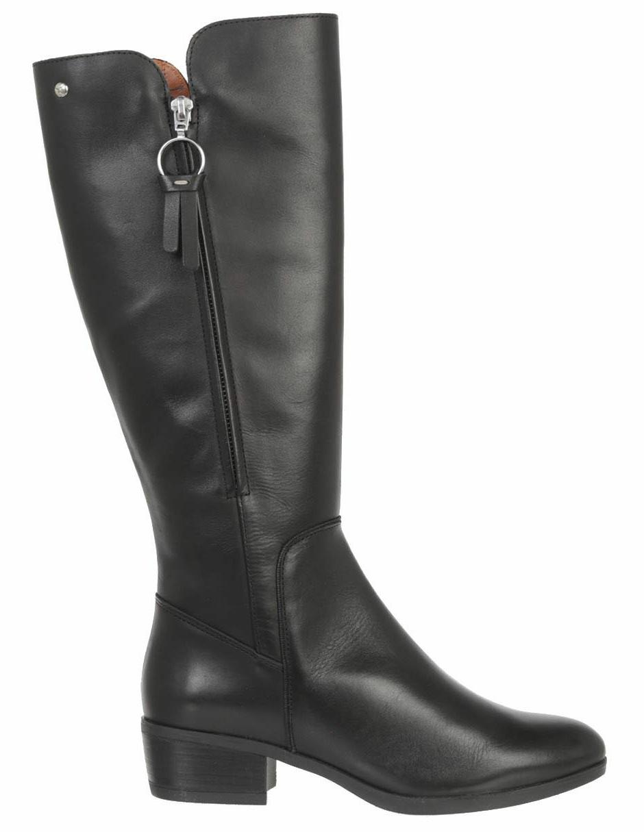 Bota abajo de la rodilla de piel para mujer