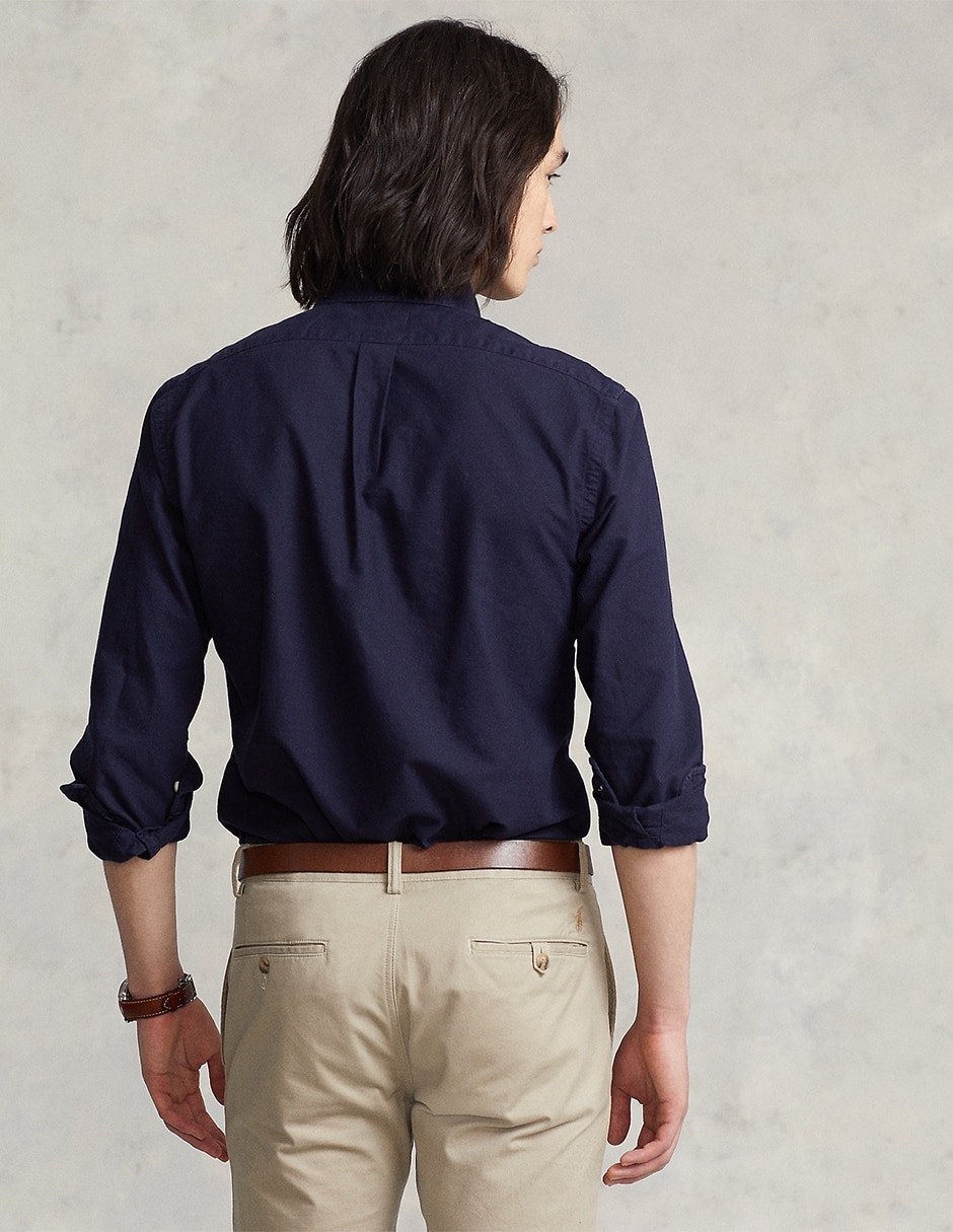 Camisa casual Polo Ralph Lauren de algodón manga larga para hombre