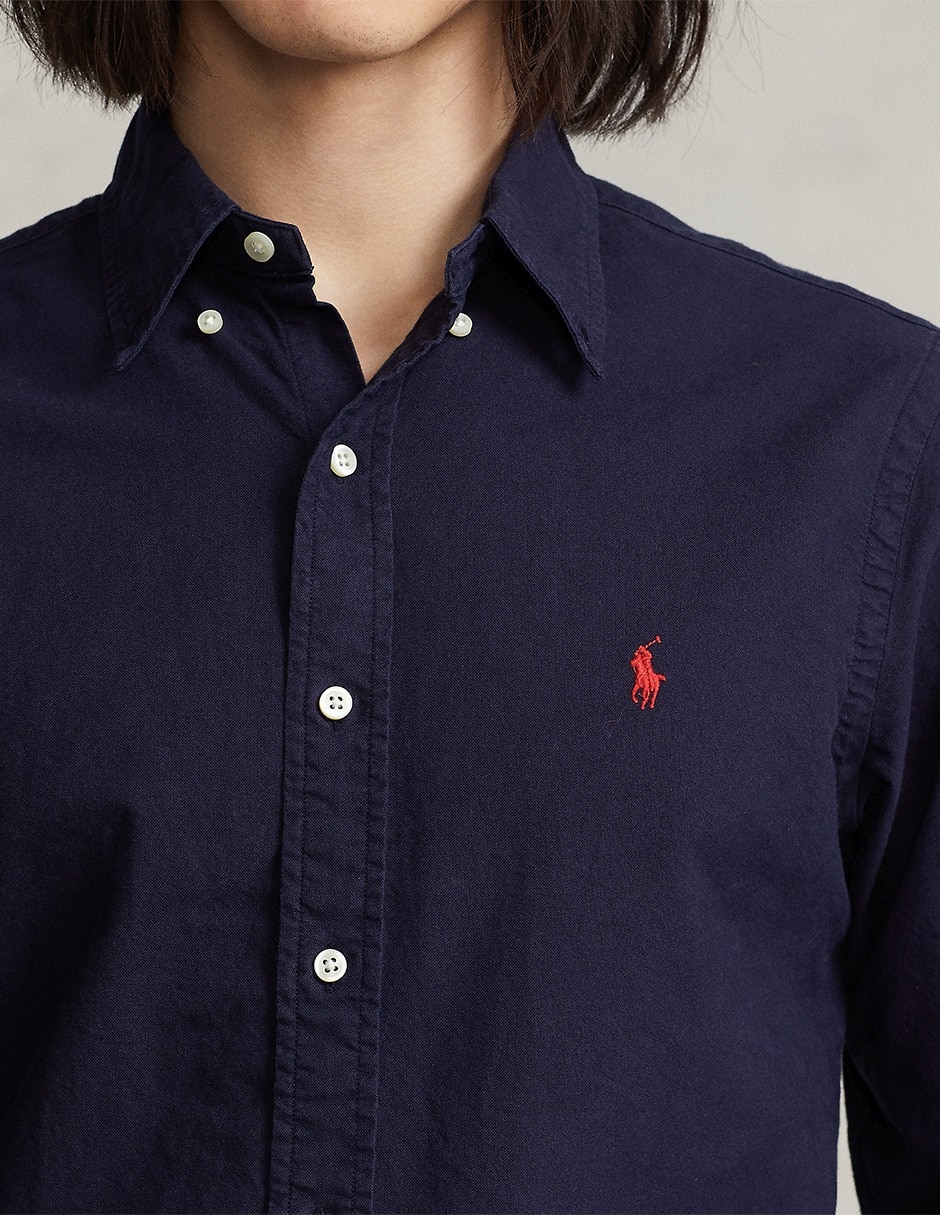 Camisa casual Polo Ralph Lauren de algodón manga larga para hombre