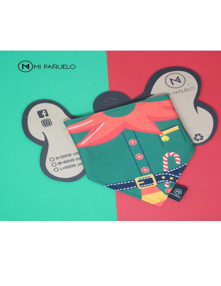 Pañuelo para mascotas Navidad doble vista 3