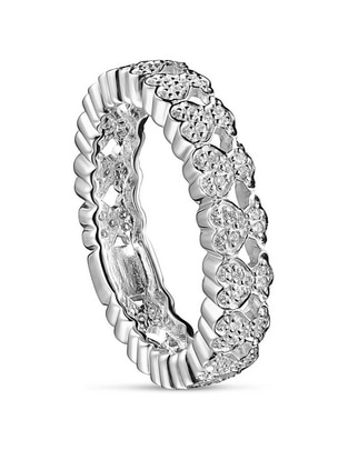 Anillo Puppies de oro blanco diamante brillante