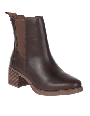 Bota arriba del tobillo de piel para mujer Bota arriba del tobillo de piel para mujer
