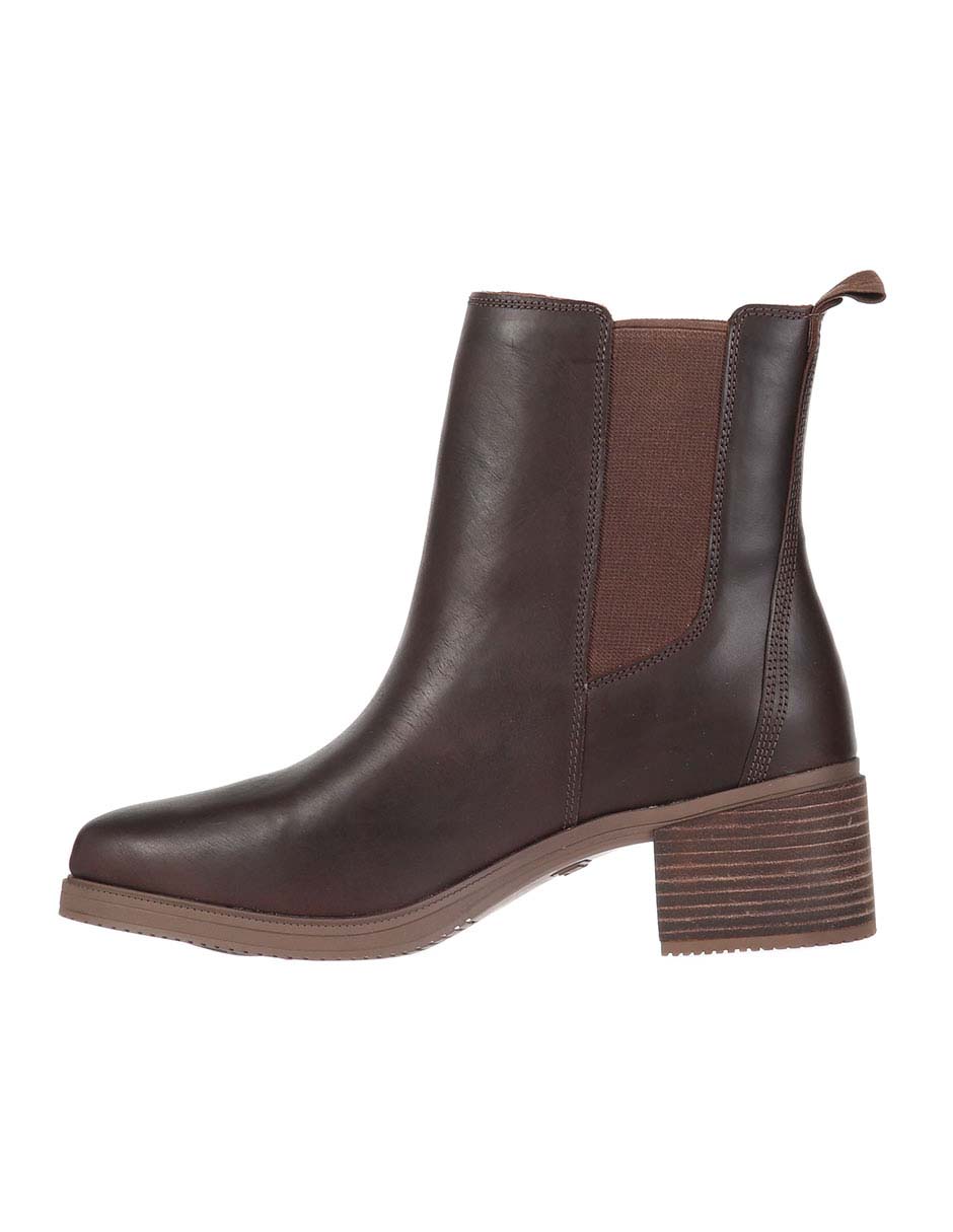 Bota arriba del tobillo de piel para mujer 4