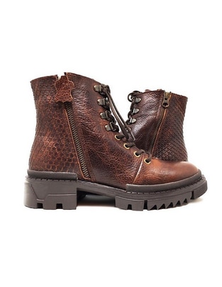 Bota al tobillo de piel para mujer