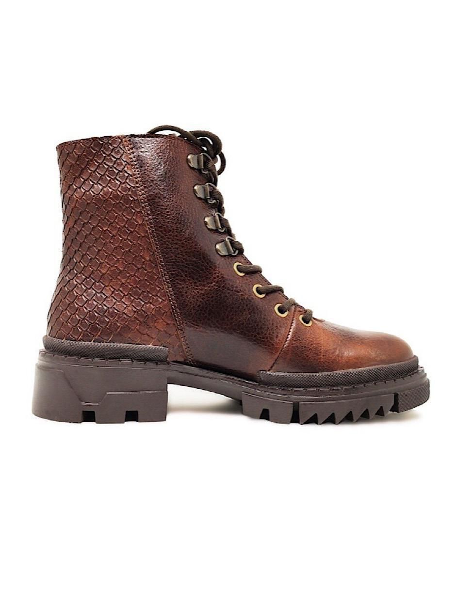 Bota al tobillo de piel para mujer