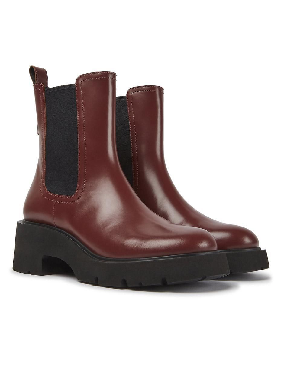 Bota al tobillo de piel para mujer