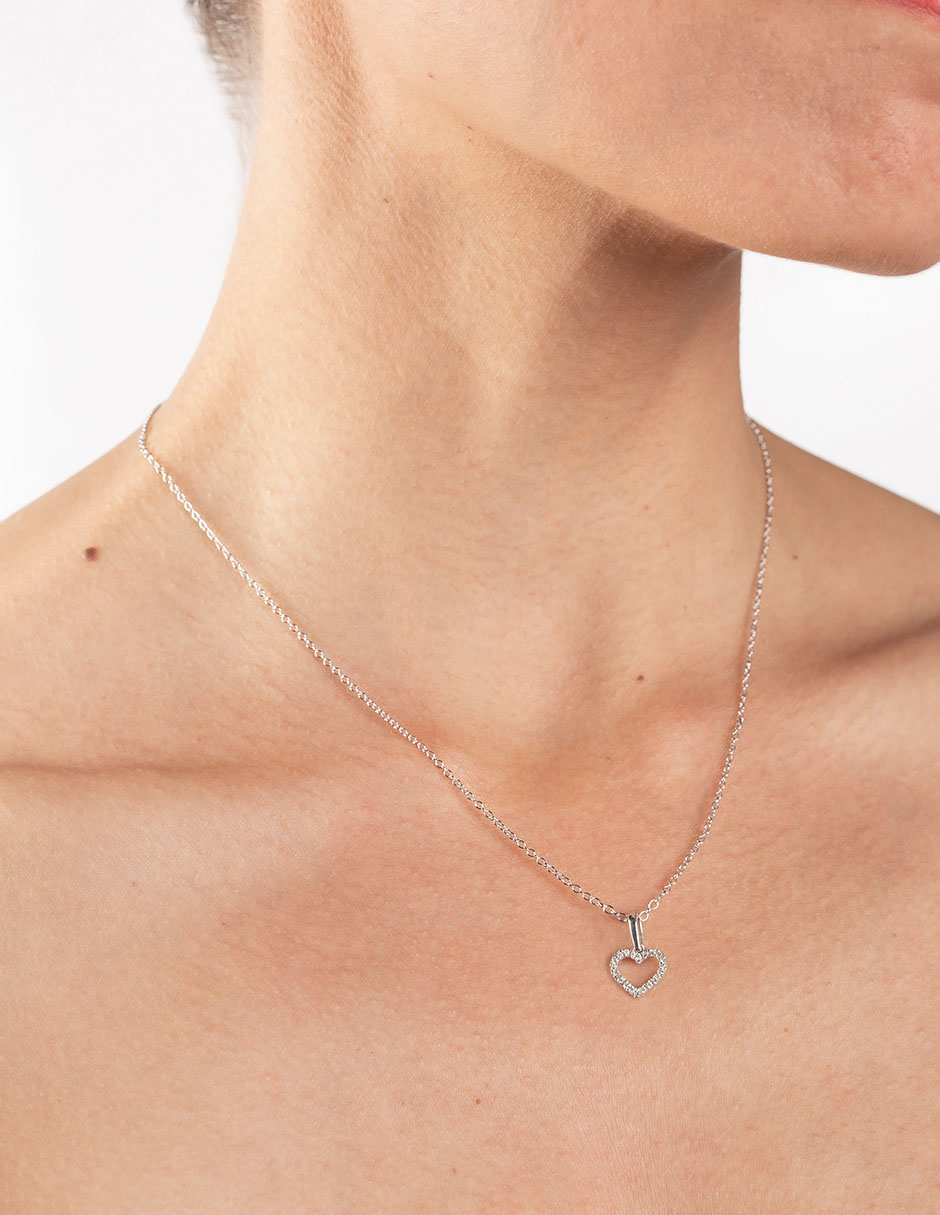 Collar Jayda de oro blanco 14 K