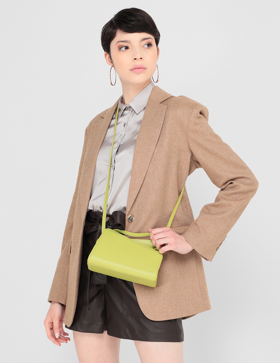 Bolsa crossbody de piel para mujer