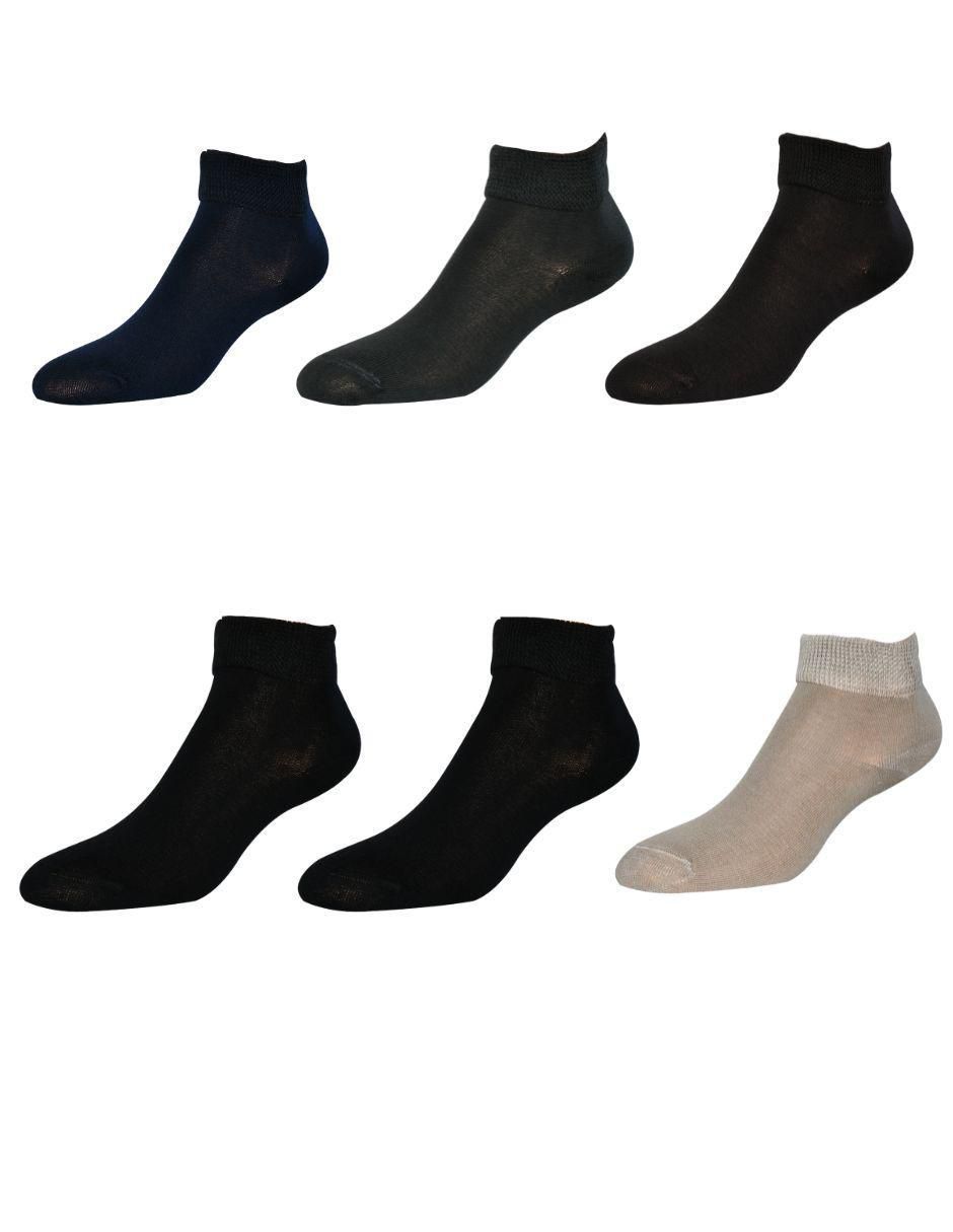 Calcetín diabético de algodón para mujer 6 pares