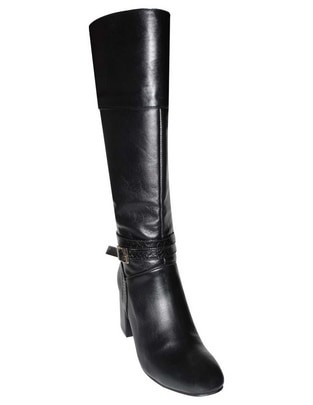 Bota abajo de la rodilla de piel para mujer Bota abajo de la rodilla de piel para mujer