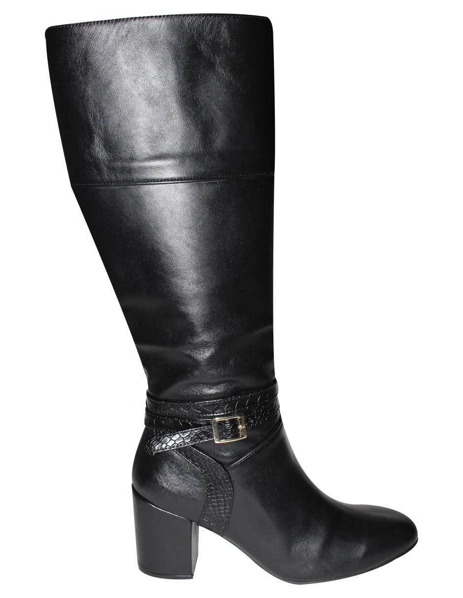 Bota abajo de la rodilla de piel para mujer 2
