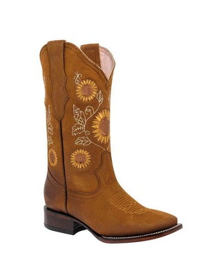 Bota cowboy abajo de la rodilla de piel para mujer Bota cowboy abajo de la rodilla de piel para mujer