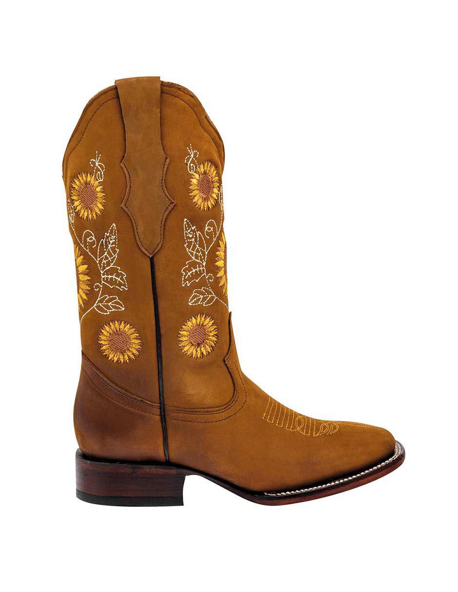 Bota cowboy abajo de la rodilla de piel para mujer 2