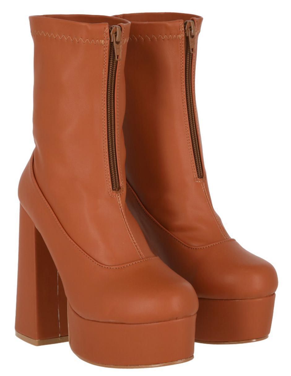 Bota arriba del tobillo de piel para mujer