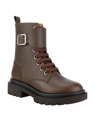 Bota arriba del tobillo de piel para mujer