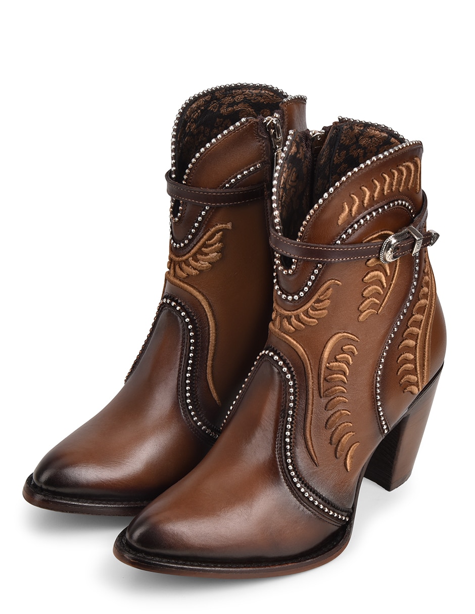 Botín arriba del tobillo Franco de piel para mujer 6