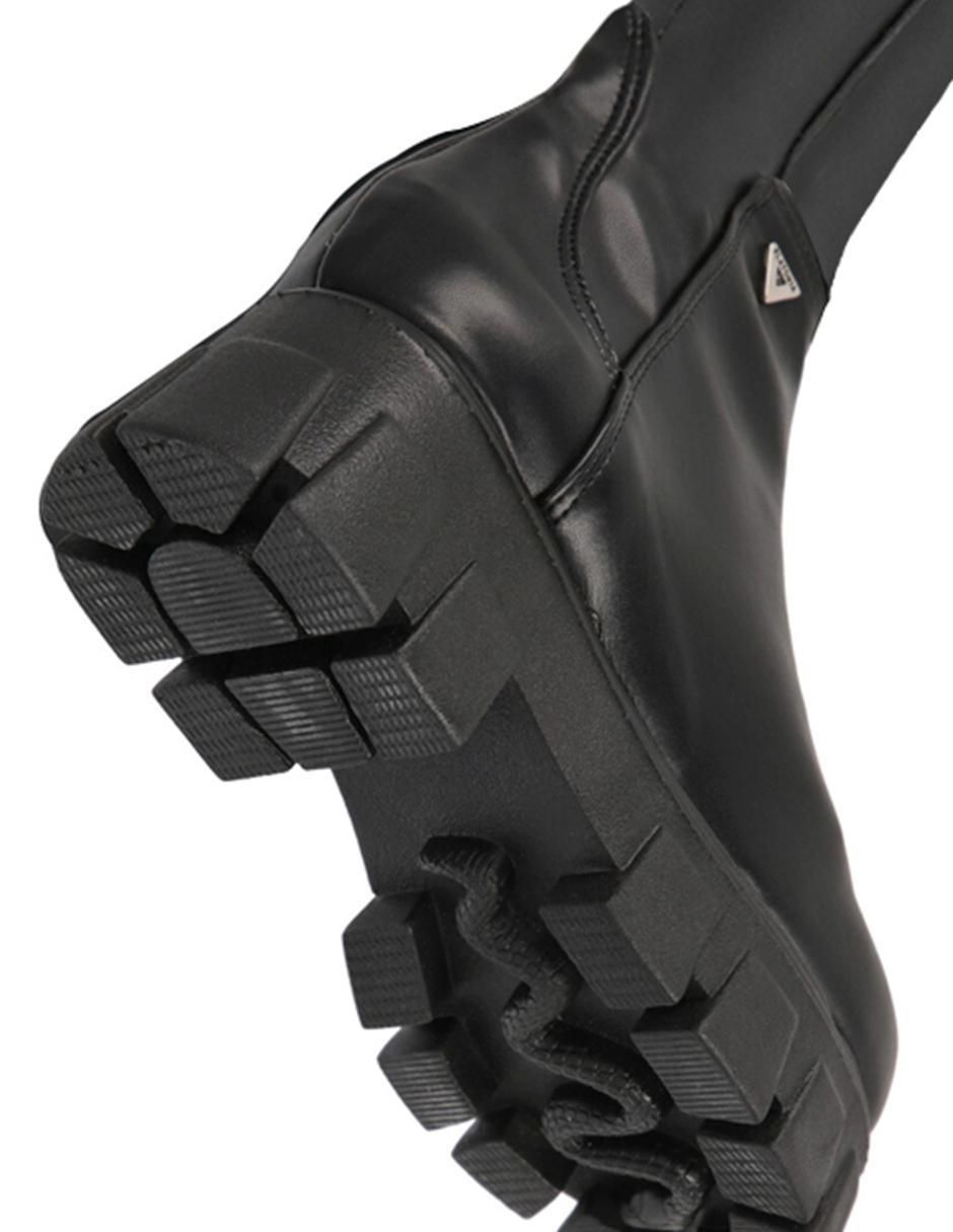 Bota media pierna de piel para mujer 4