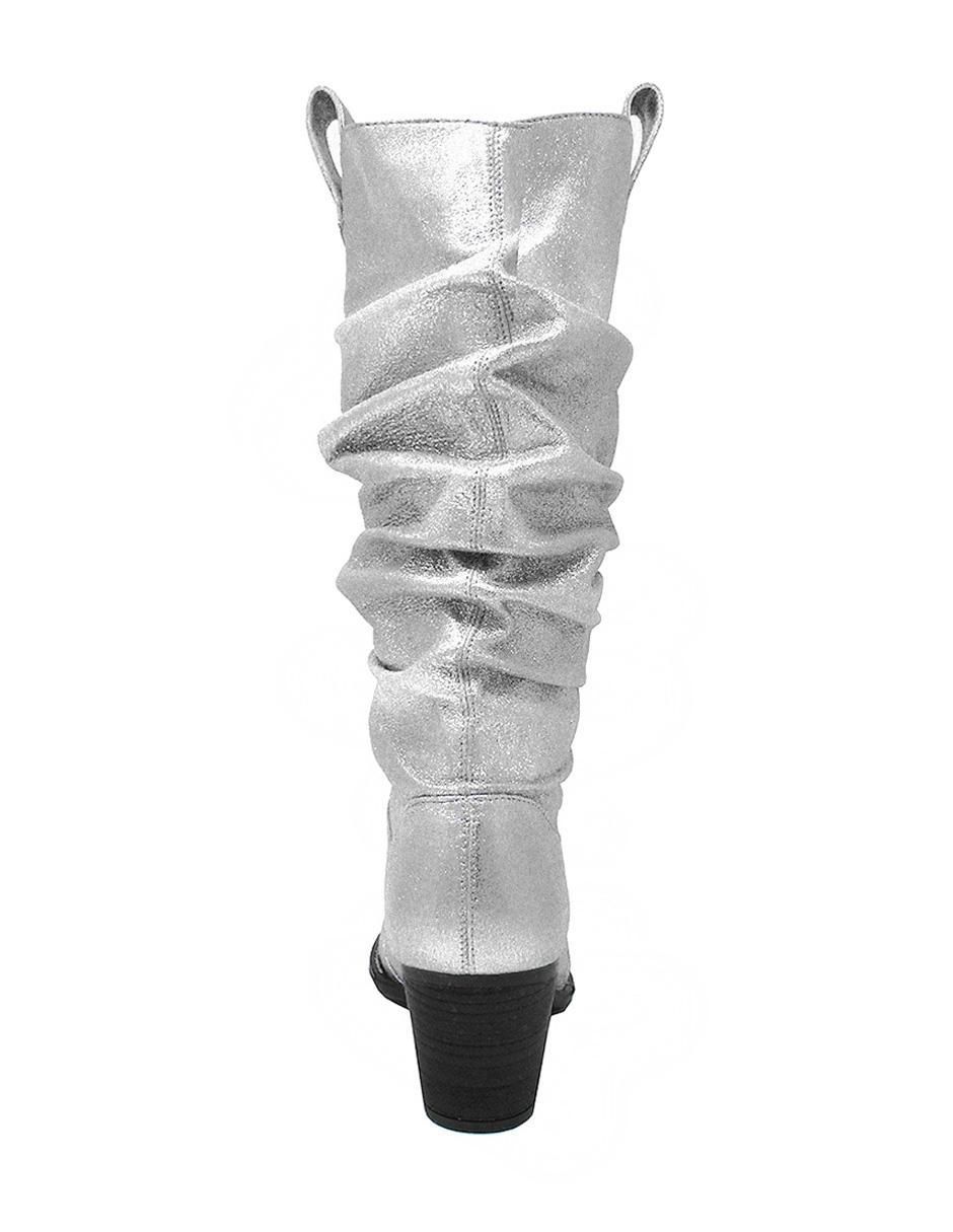 Bota abajo de la rodilla de piel para mujer