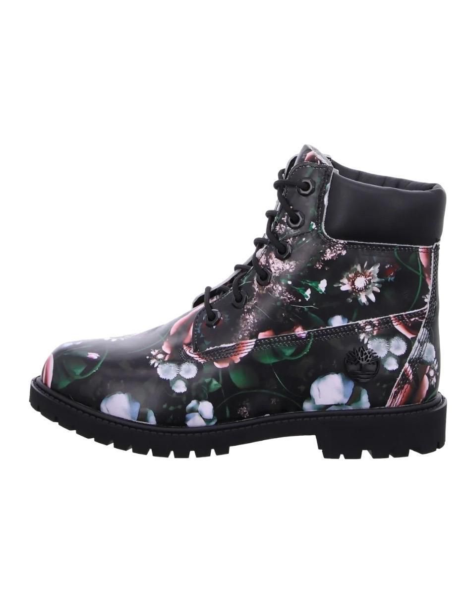 Bota abajo de la rodilla Flower de piel para mujer 2