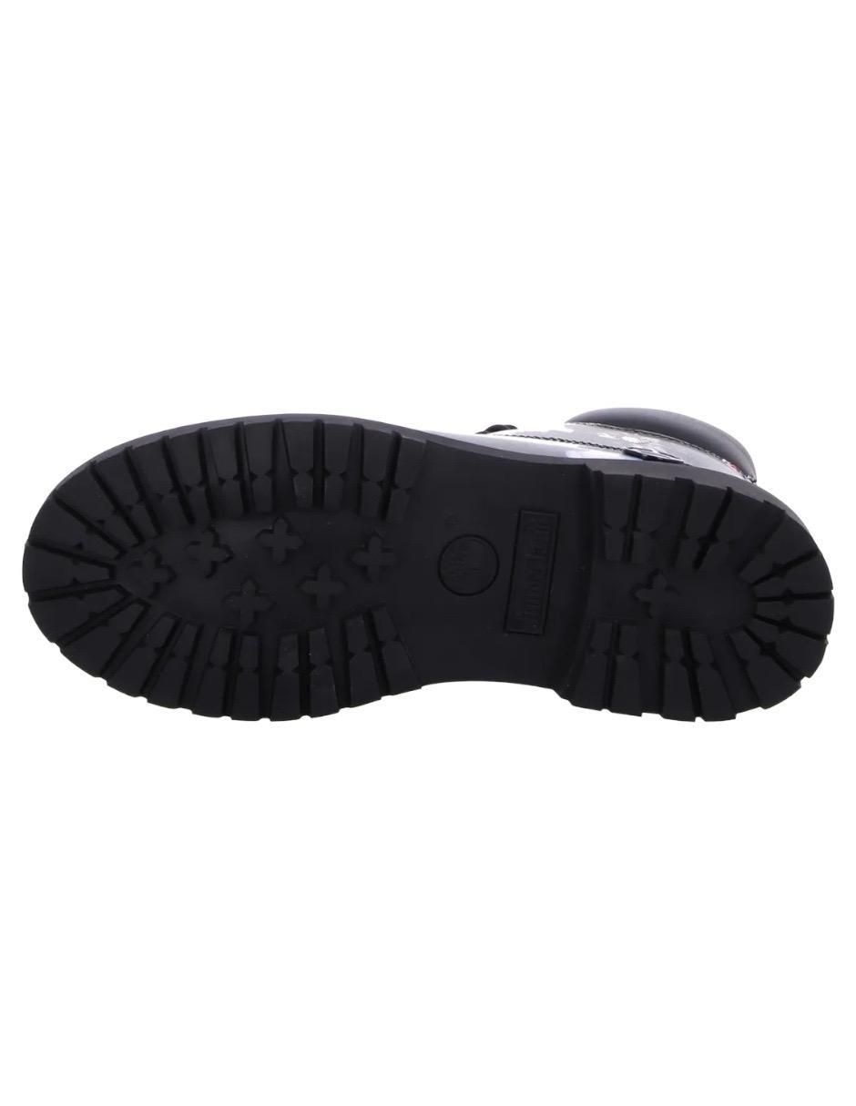 Bota abajo de la rodilla Flower de piel para mujer 6