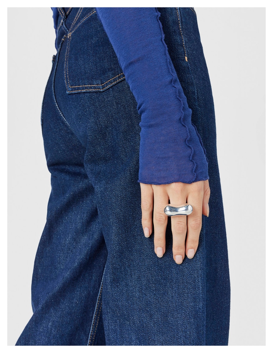 Anillo Tabit de plata brillante 6