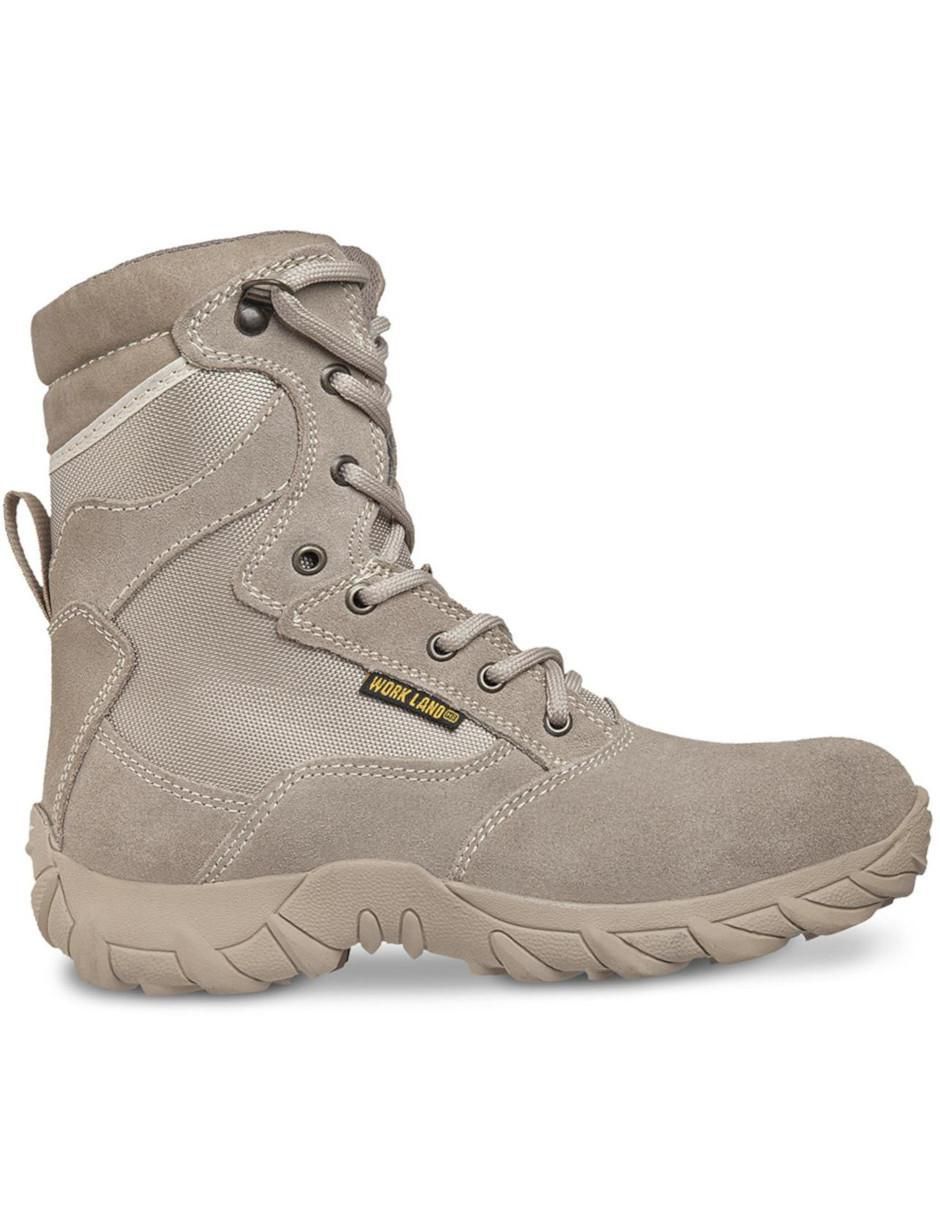 Bota arriba del tobillo Workland Táctico de piel para mujer