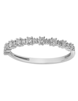 Anillo de compromiso de oro blanco 14 k Jayda diamante
