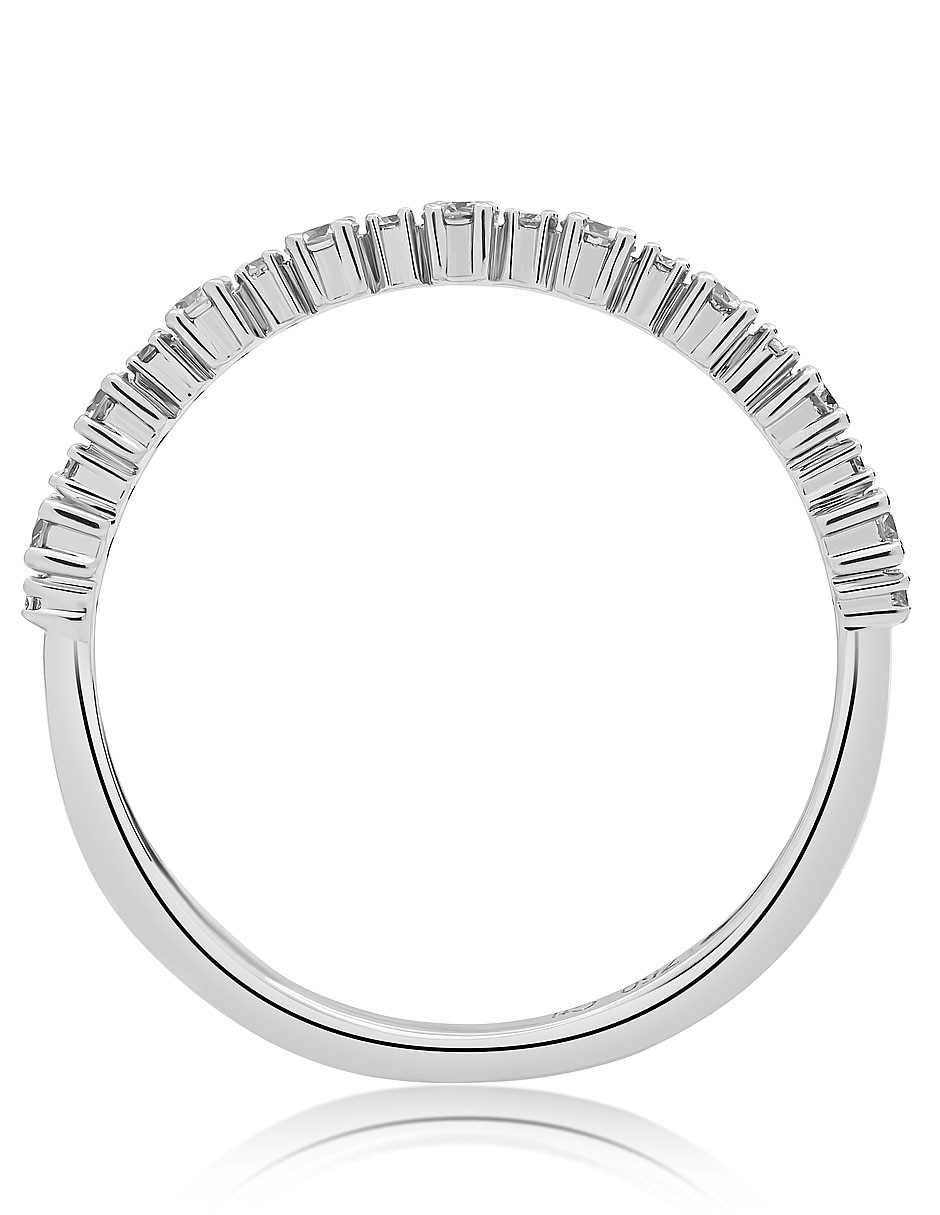 Anillo de compromiso de oro blanco 14 k Jayda diamante