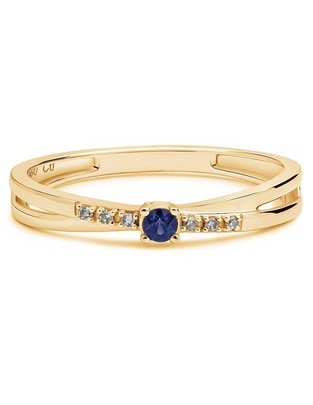 Anillo de compromiso de oro amarillo 14 k Jayda esmeralda