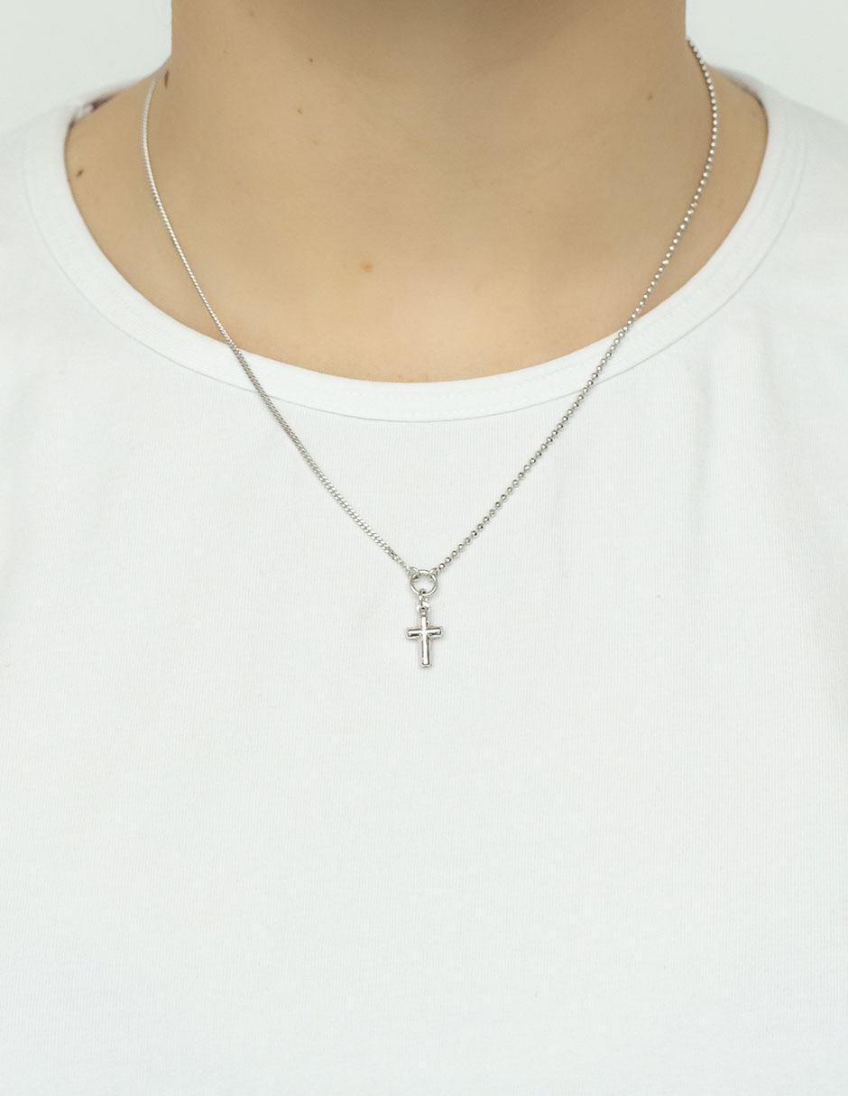 Collar de cruz de plata P 925