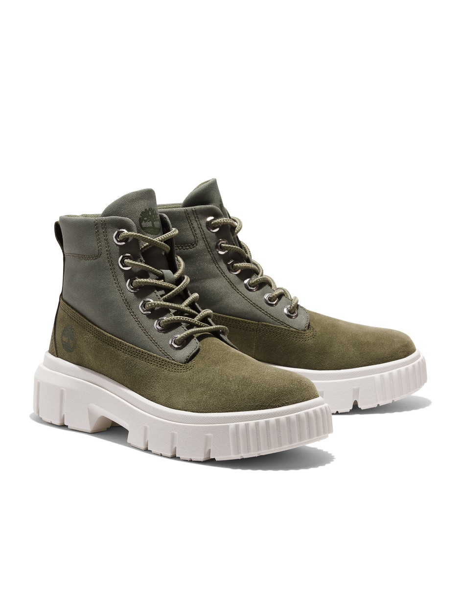 Bota arriba del tobillo Timberland Greyfield de cuero para mujer
