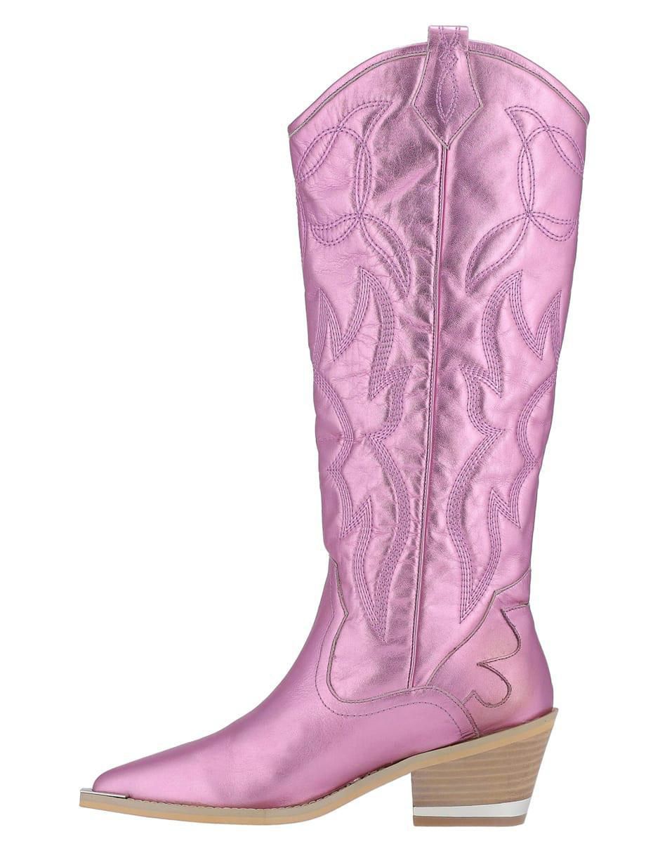 Bota abajo de la rodilla de piel para mujer 3