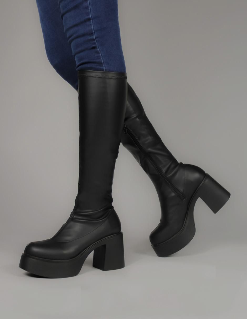 Bota abajo de la rodilla Rbcollection de piel para mujer