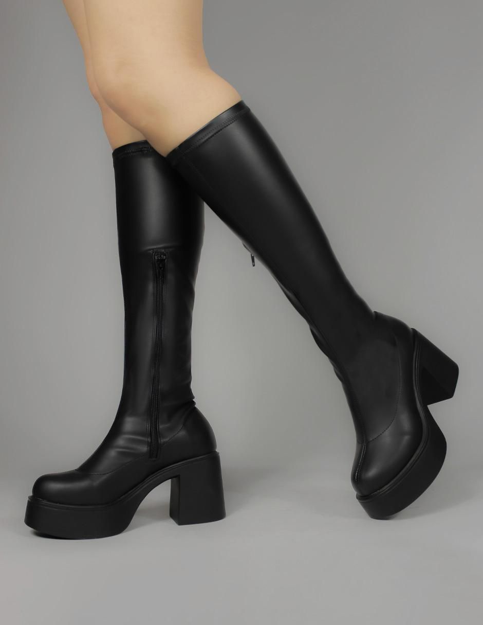 Bota abajo de la rodilla Rbcollection de piel para mujer
