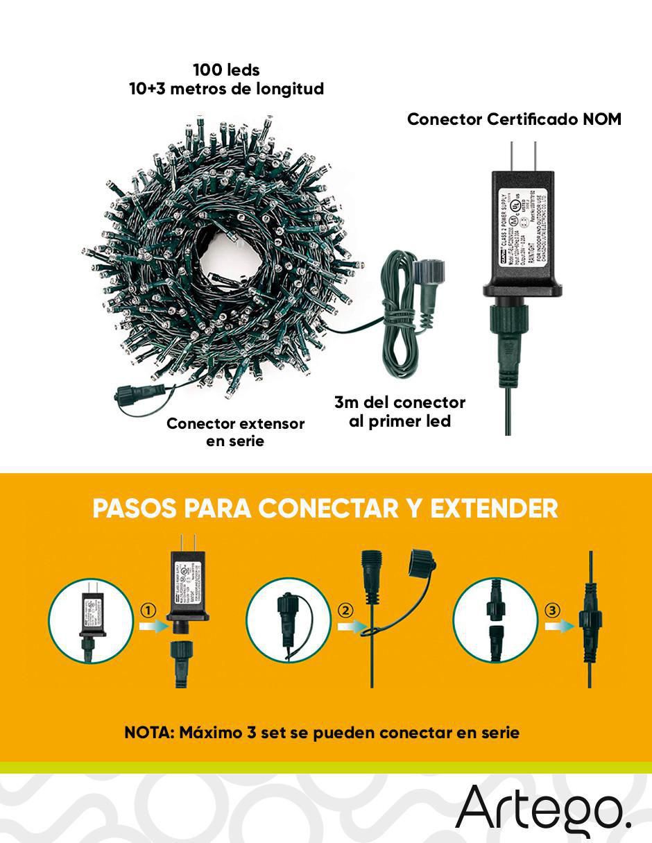 Serie led con 100 focos