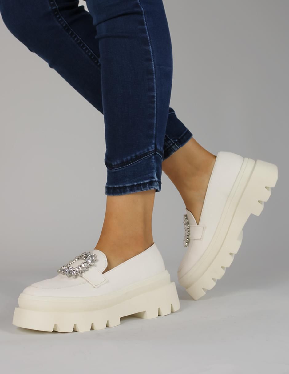 Mocasín de piel para mujer
