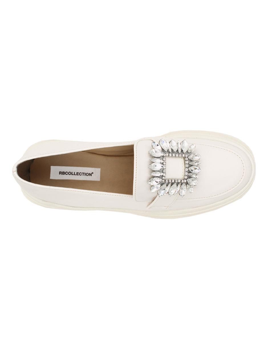 Mocasín de piel para mujer