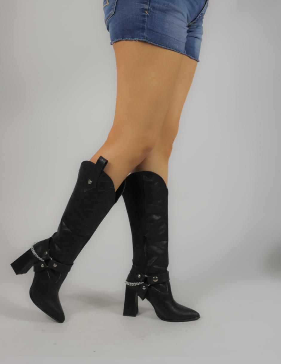 Bota abajo de la rodilla Rbcollection de piel para mujer