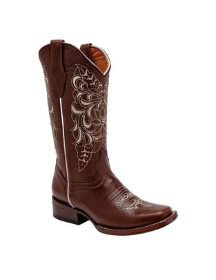 Bota media pierna de piel para mujer Bota media pierna de piel para mujer