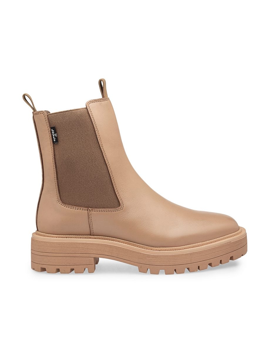 Bota arriba del tobillo de piel para mujer Bota arriba del tobillo de piel para mujer