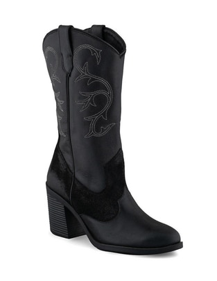 Bota arriba del tobillo de piel para mujer Bota arriba del tobillo de piel para mujer