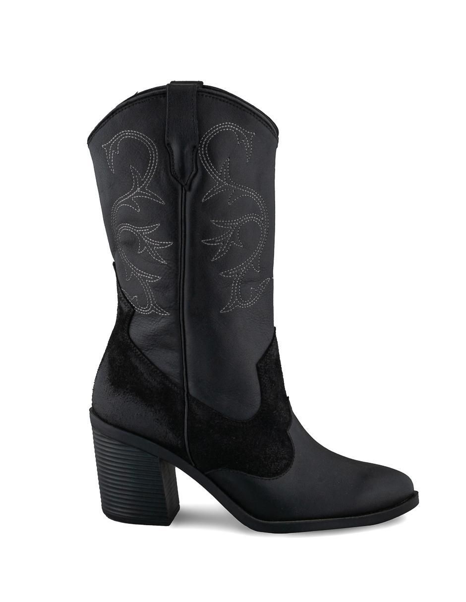Bota arriba del tobillo de piel para mujer 2