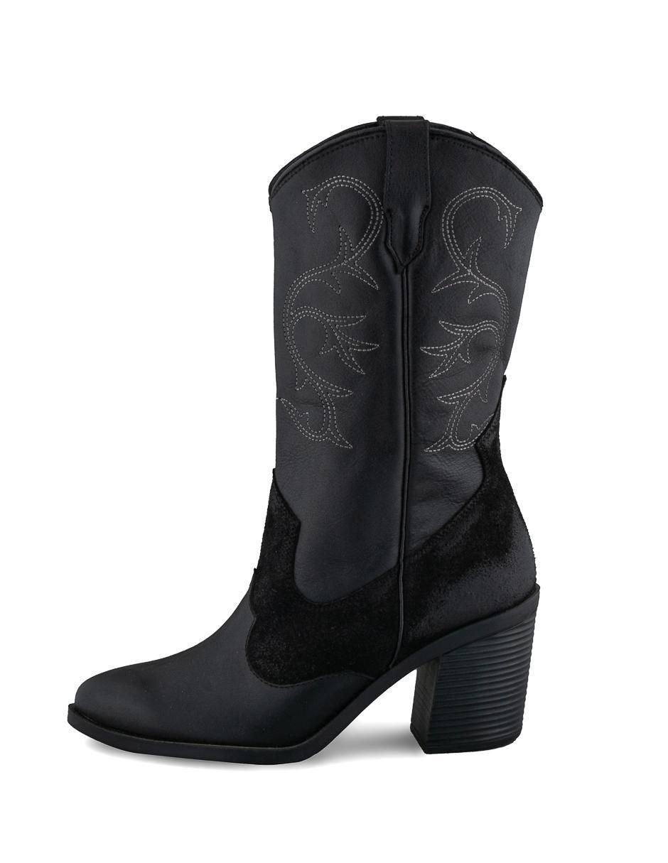 Bota arriba del tobillo de piel para mujer 4