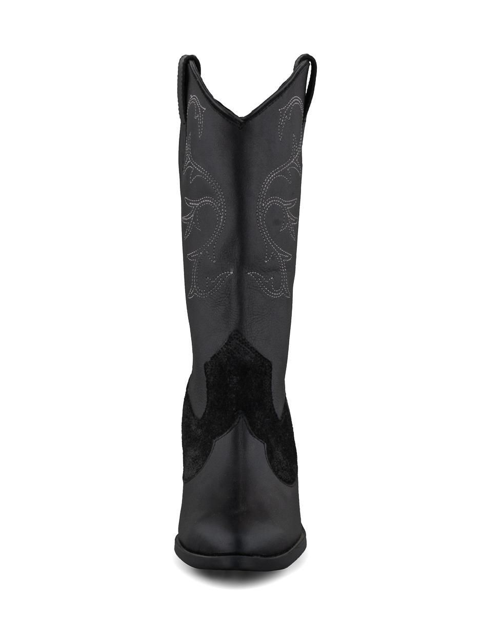 Bota arriba del tobillo de piel para mujer 5