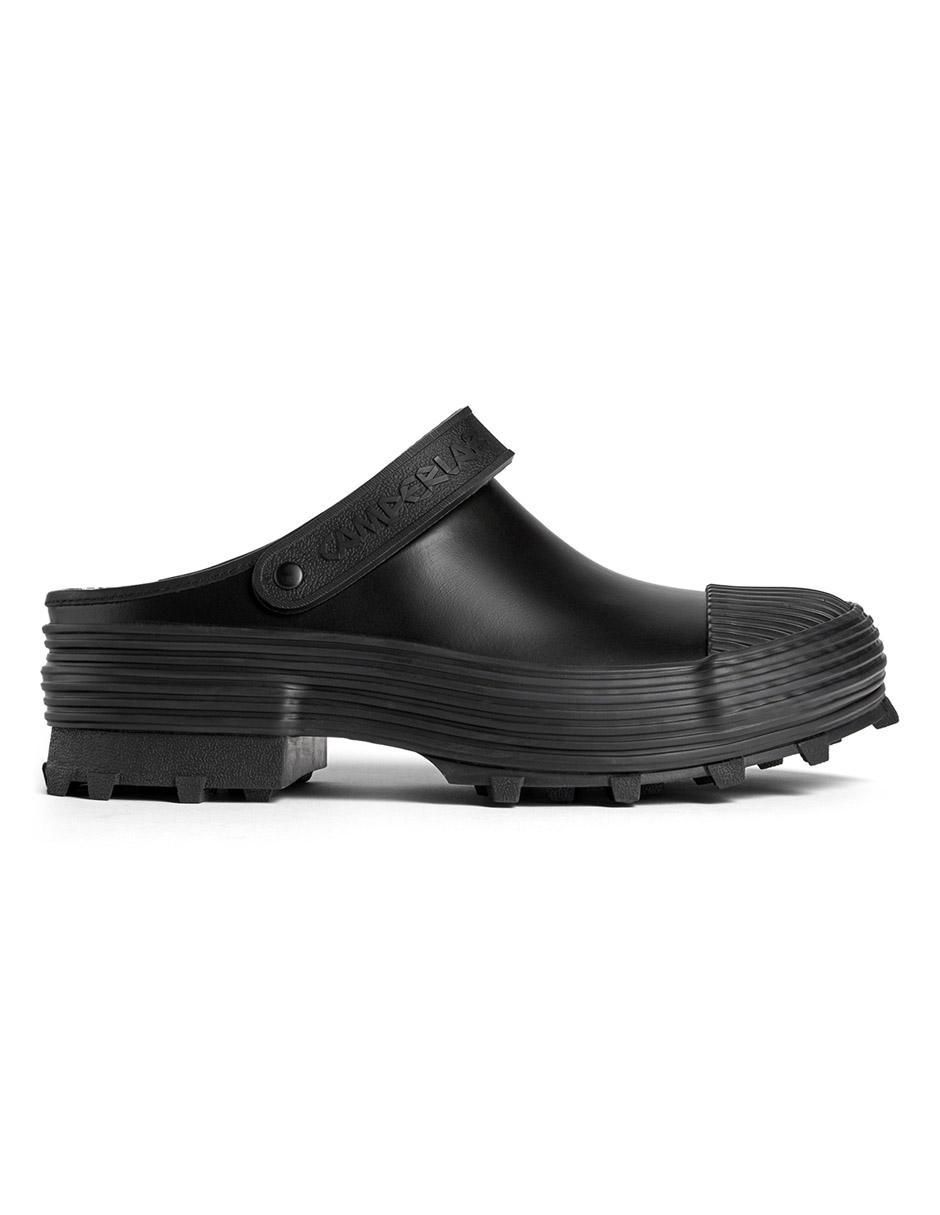 Zueco Traktori de piel para mujer