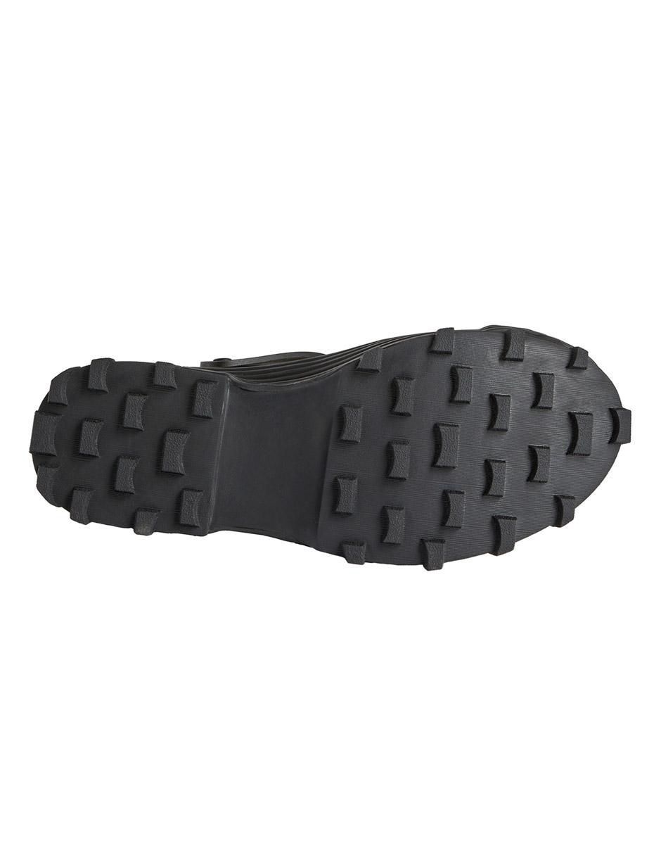 Zueco Traktori de piel para mujer
