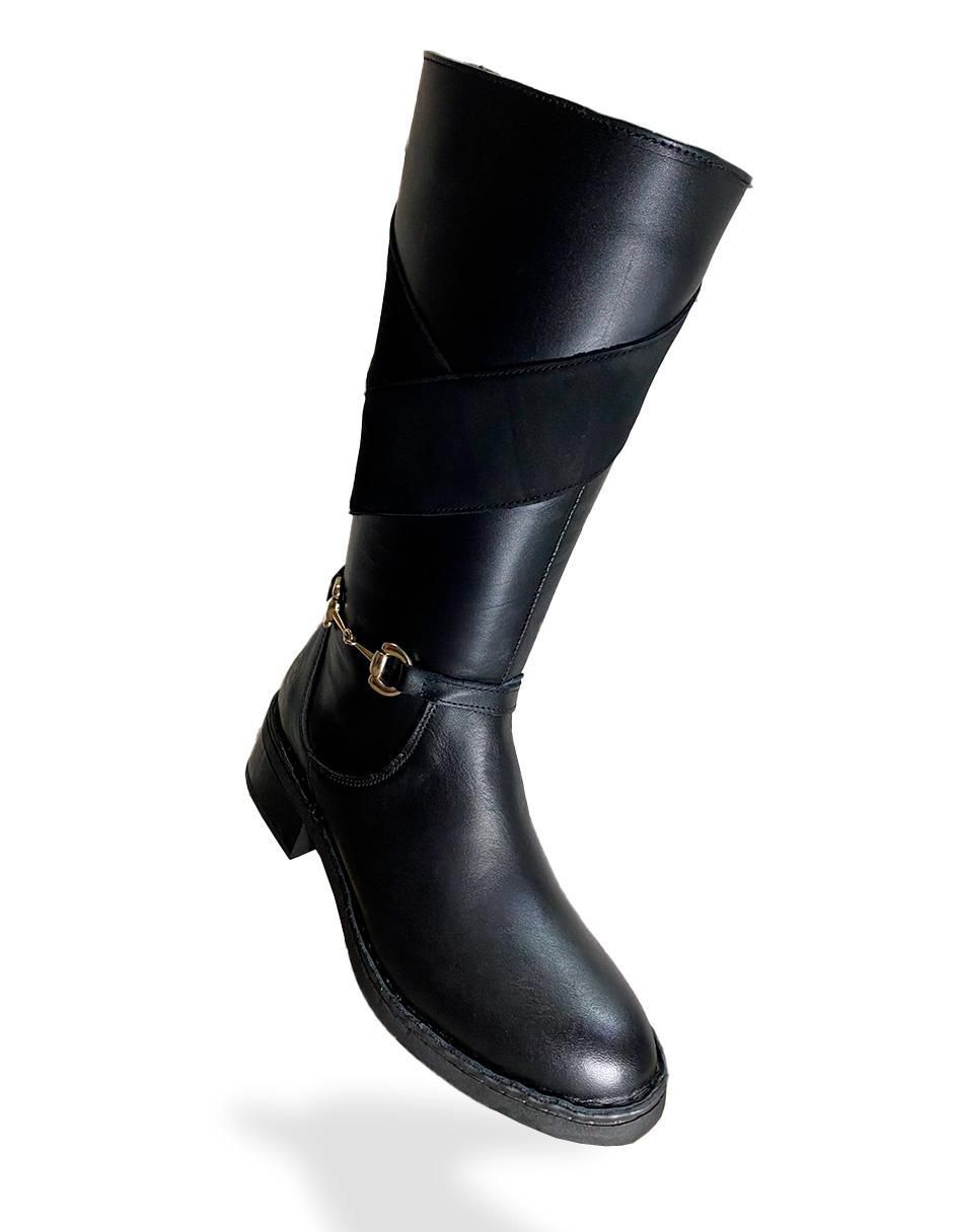Bota arriba de la rodilla Lobo Solo de piel para mujer