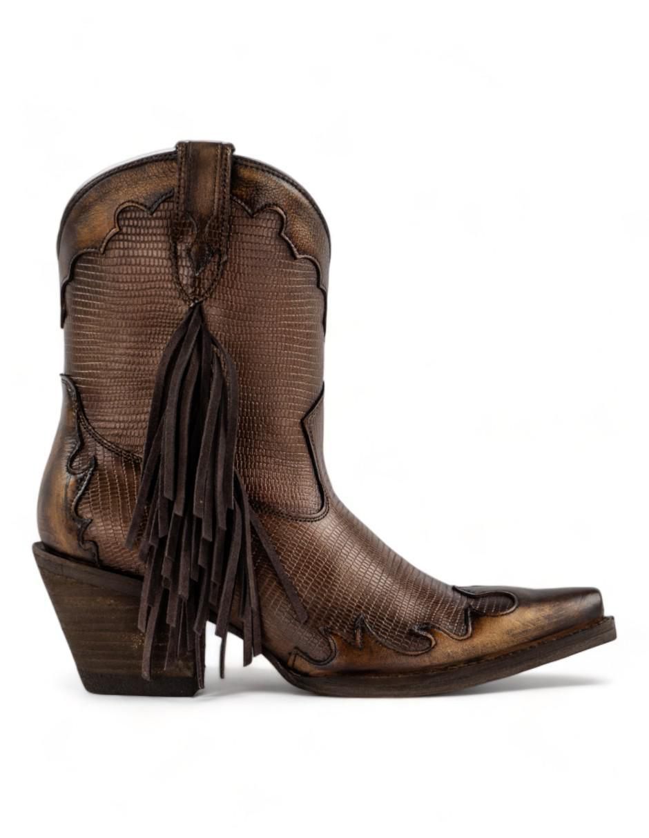 Bota arriba del tobillo Lyard de piel para mujer
