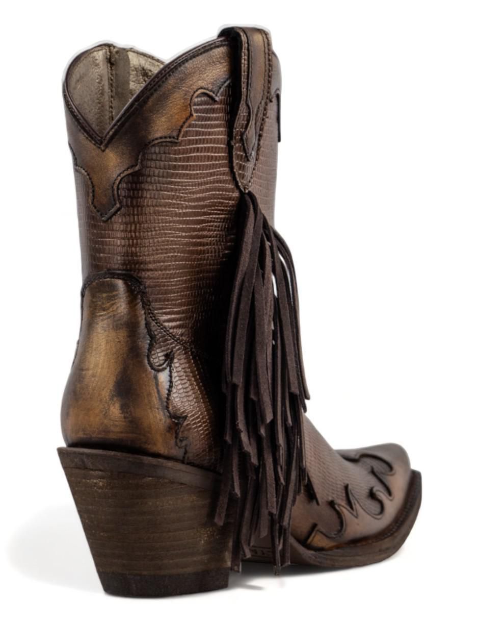 Bota arriba del tobillo Lyard de piel para mujer