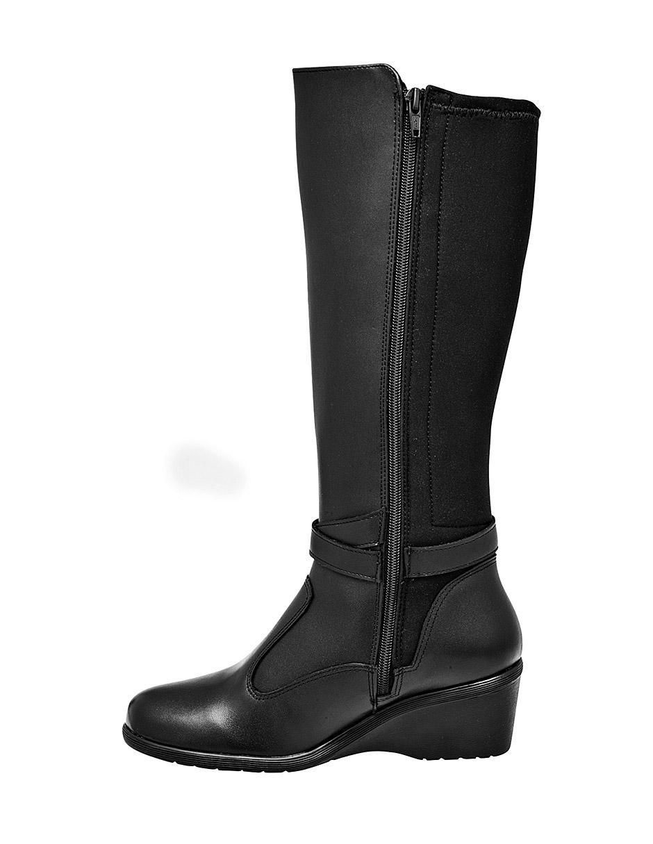 Bota abajo de la rodilla Green Love de piel para mujer